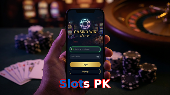 Main screen of Slots PK login page for PK players